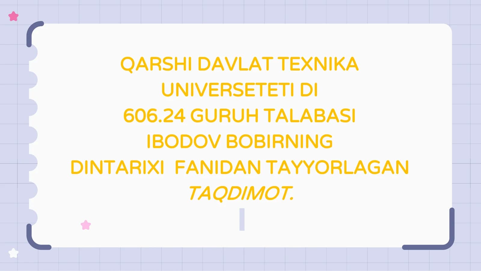 Ta'lim Mavzusi