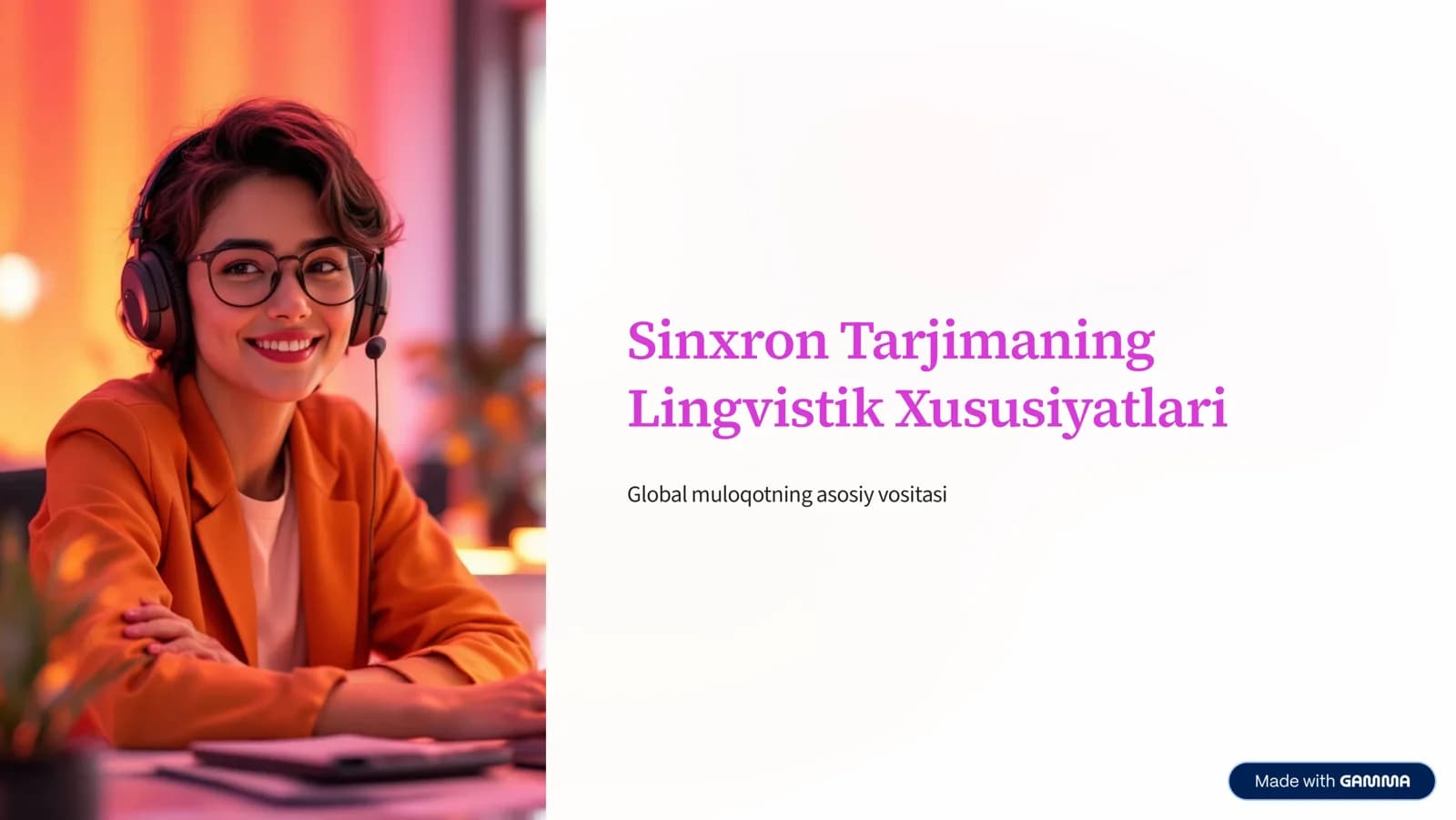 Sinxron Tarjimaning Lingvistik Xususiyatlari