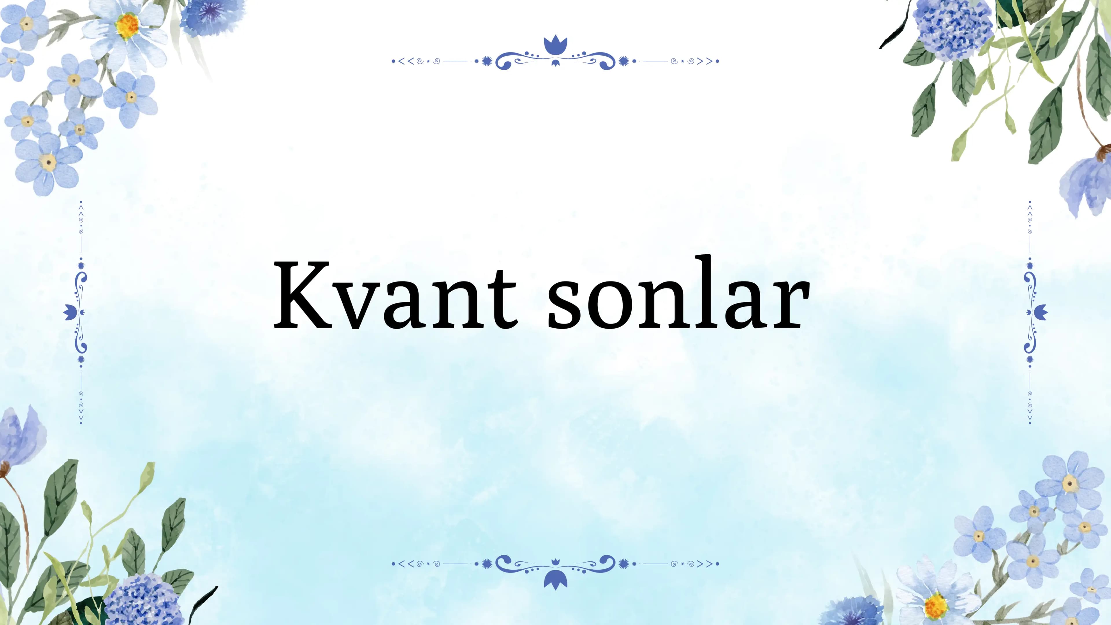 Kvant sonlar