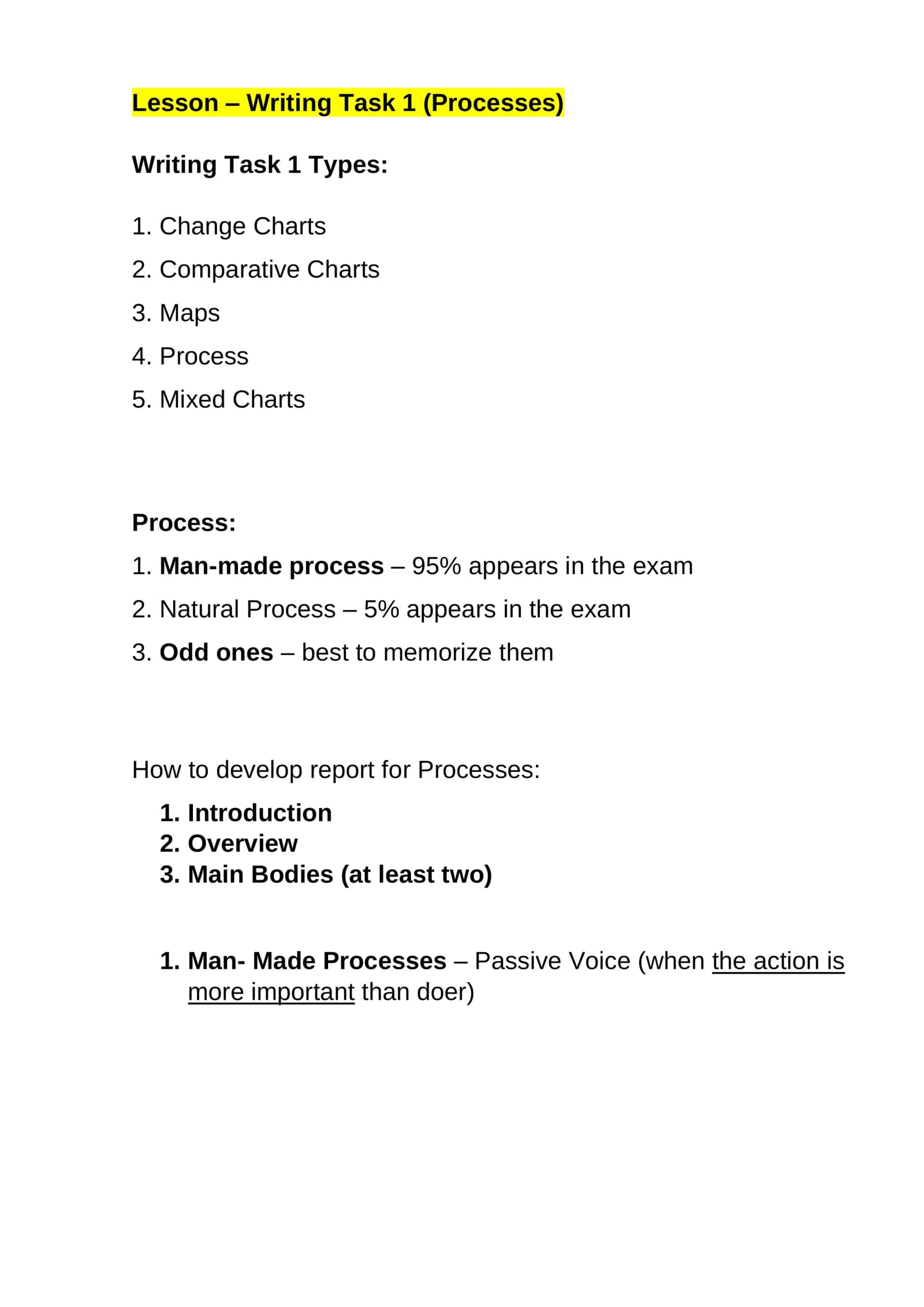 Writing Task 1 (Processes)