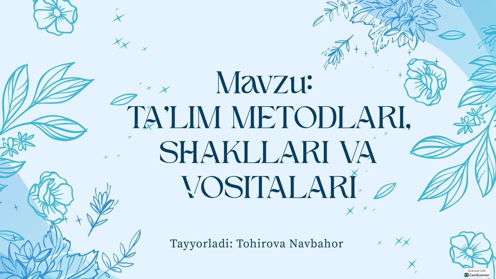 TA’LIM METODLARI
