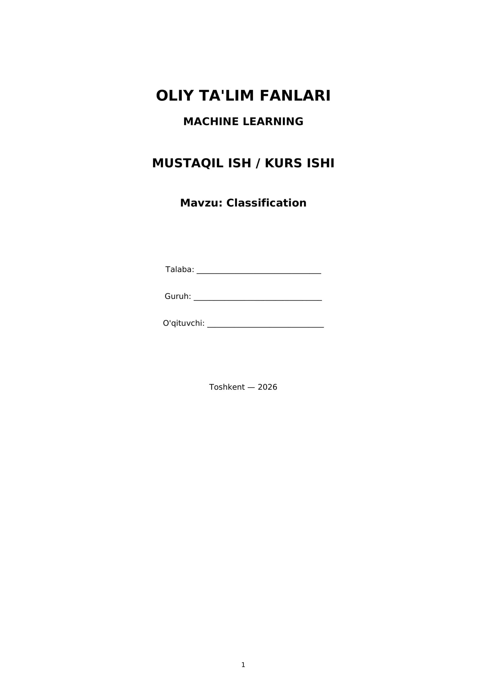 Classification
