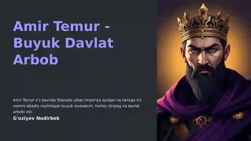 Amir Temur Davlatchiligi