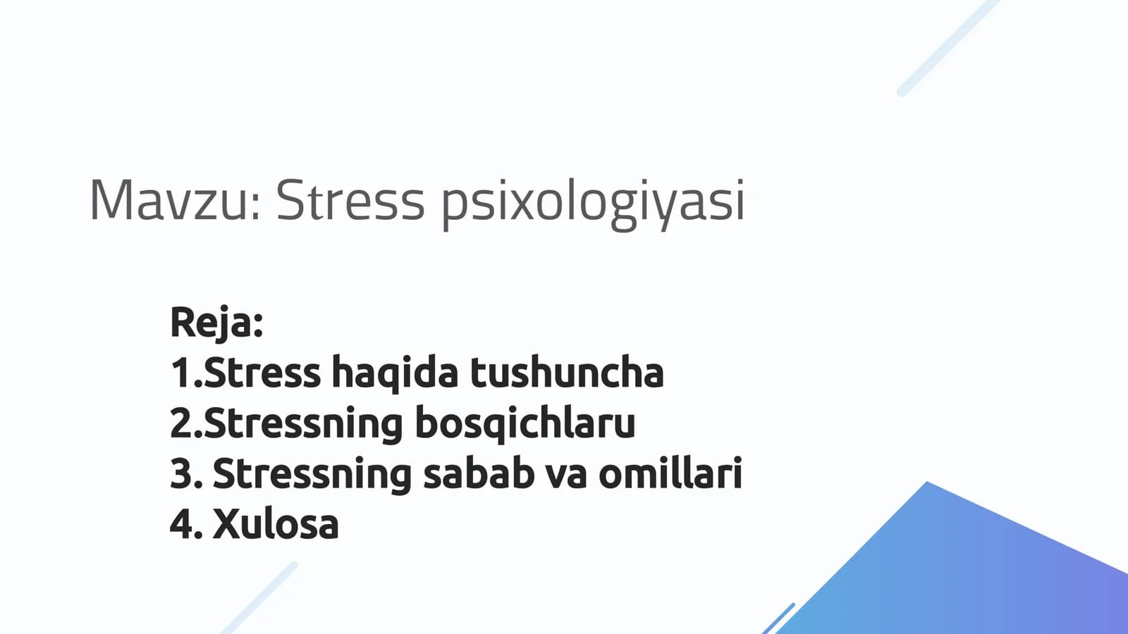 Stress psixologiyasi