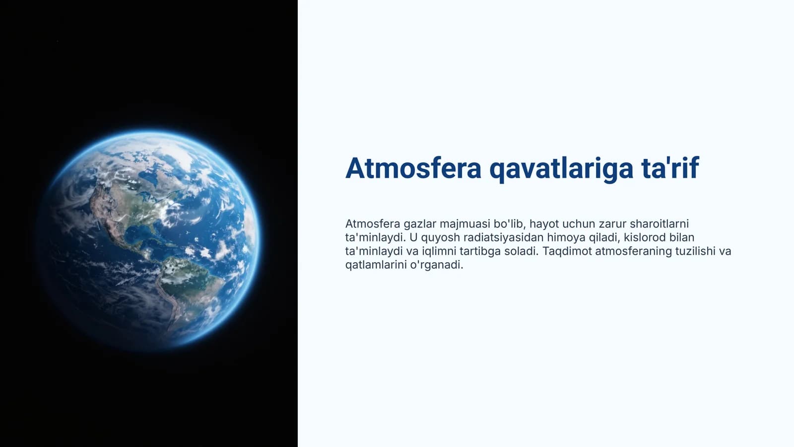 Atmosfera qavatlariga ta'rif