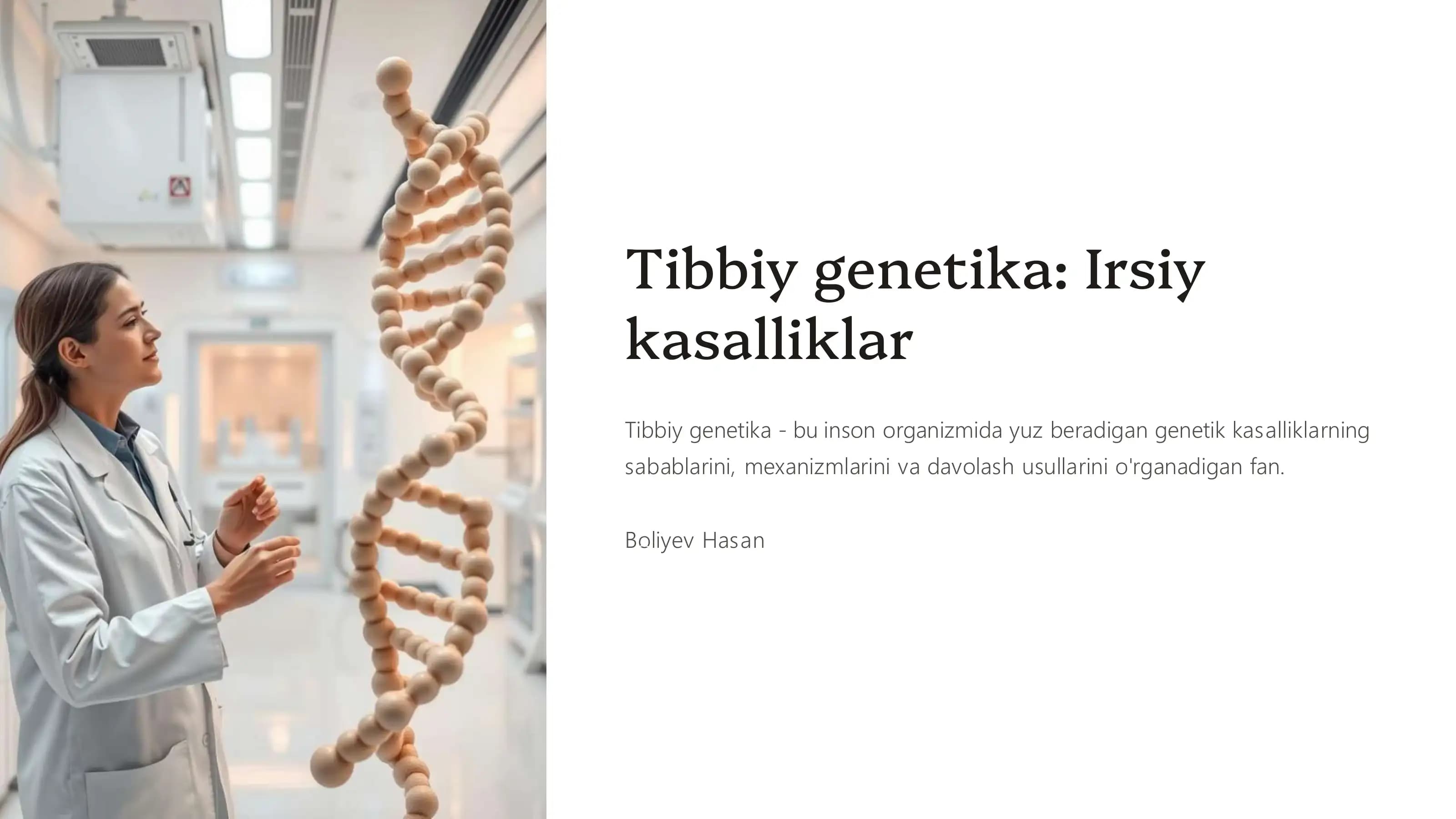 Tibbiy genetika: Irsiy kasalliklar