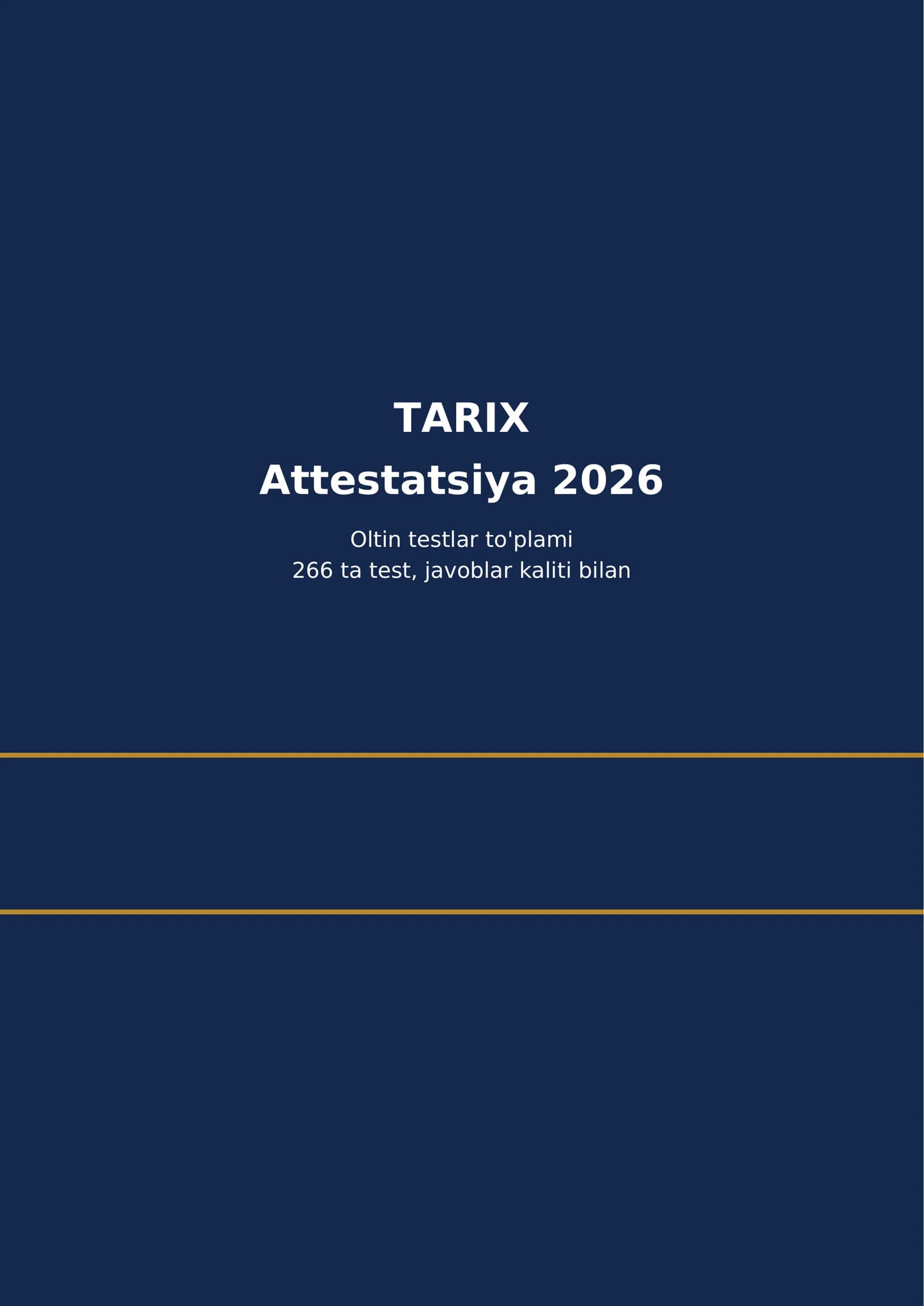 TARIX test PDF 266 ta test, 40 bet.