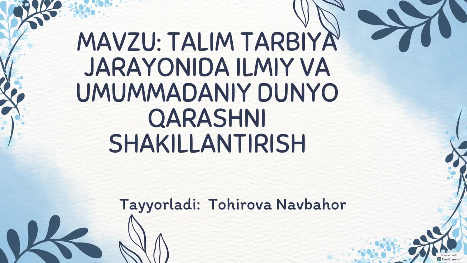 TALIM TARBIYA