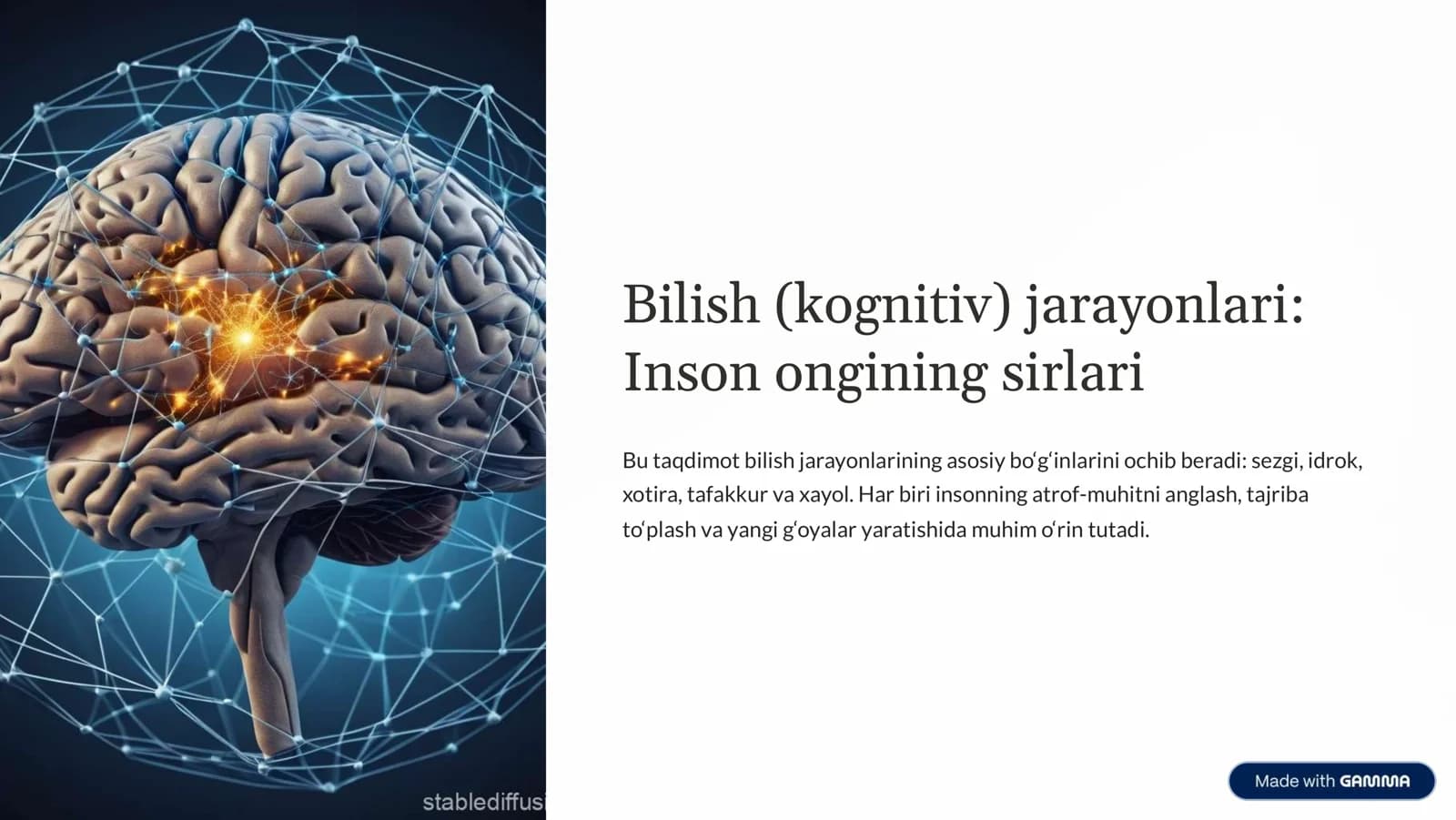 Bilish (kognitiv) jarayonlari