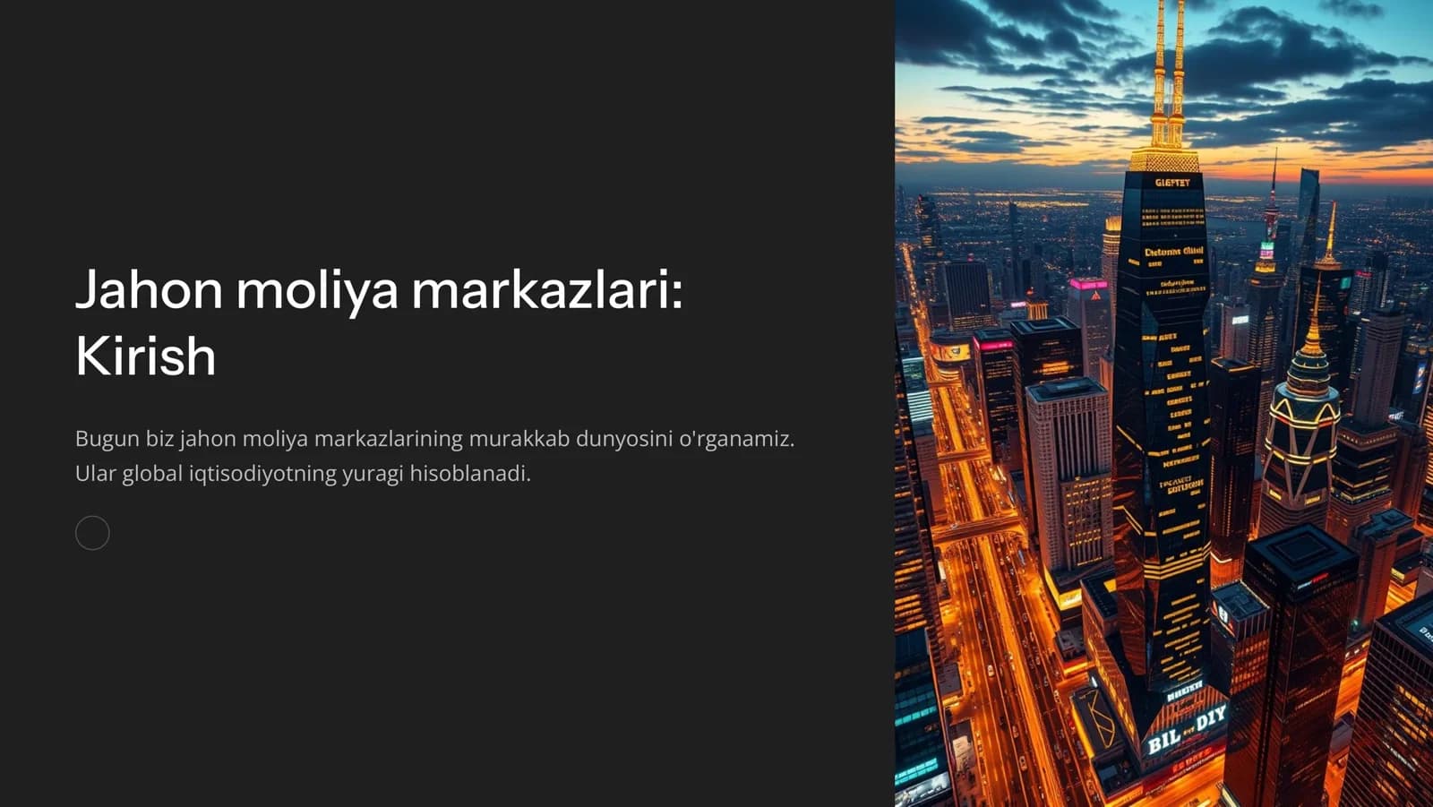 Jahon moliya markazlari