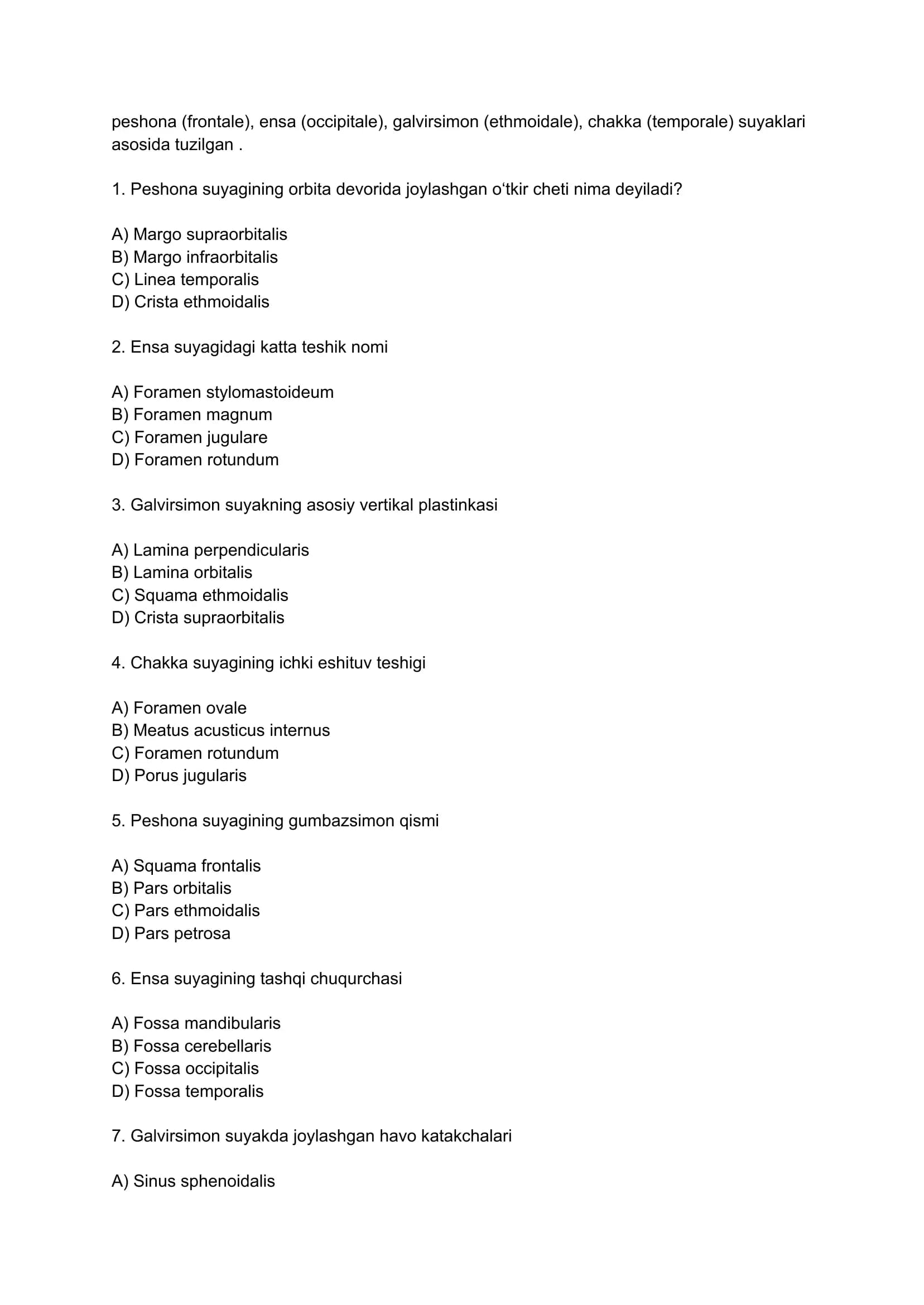 anatomiyadan test