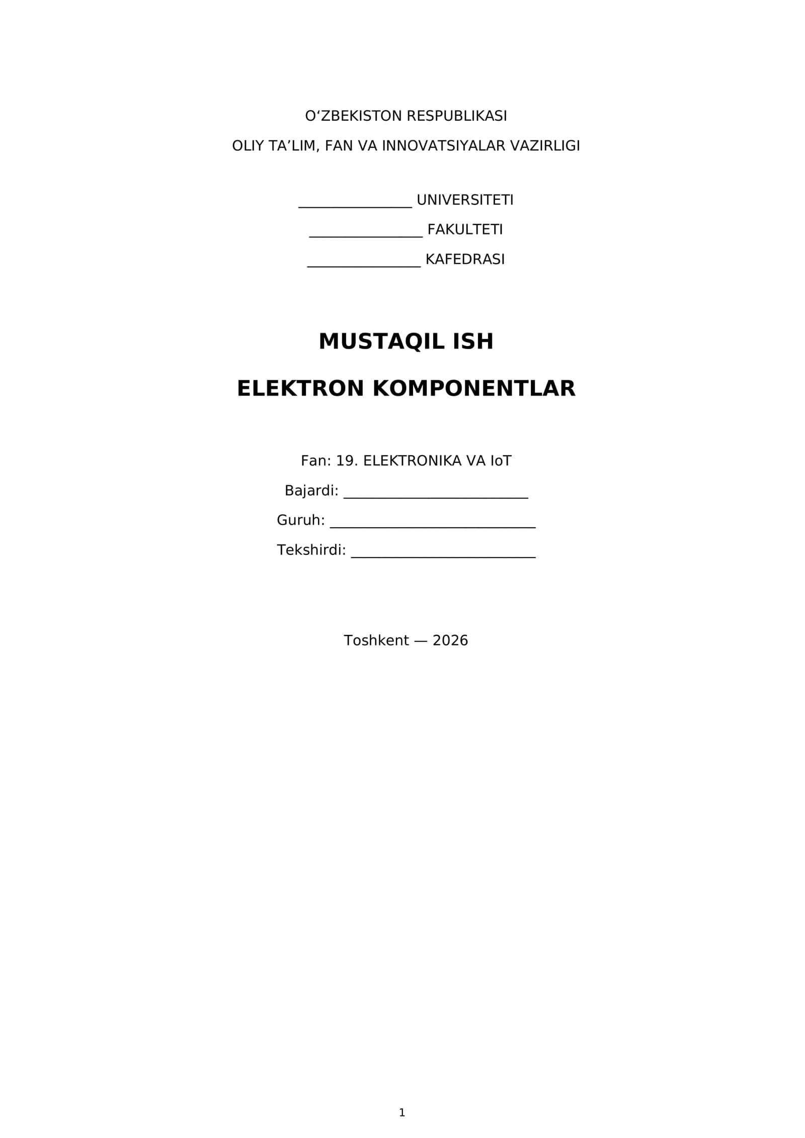 Elektron komponentlar