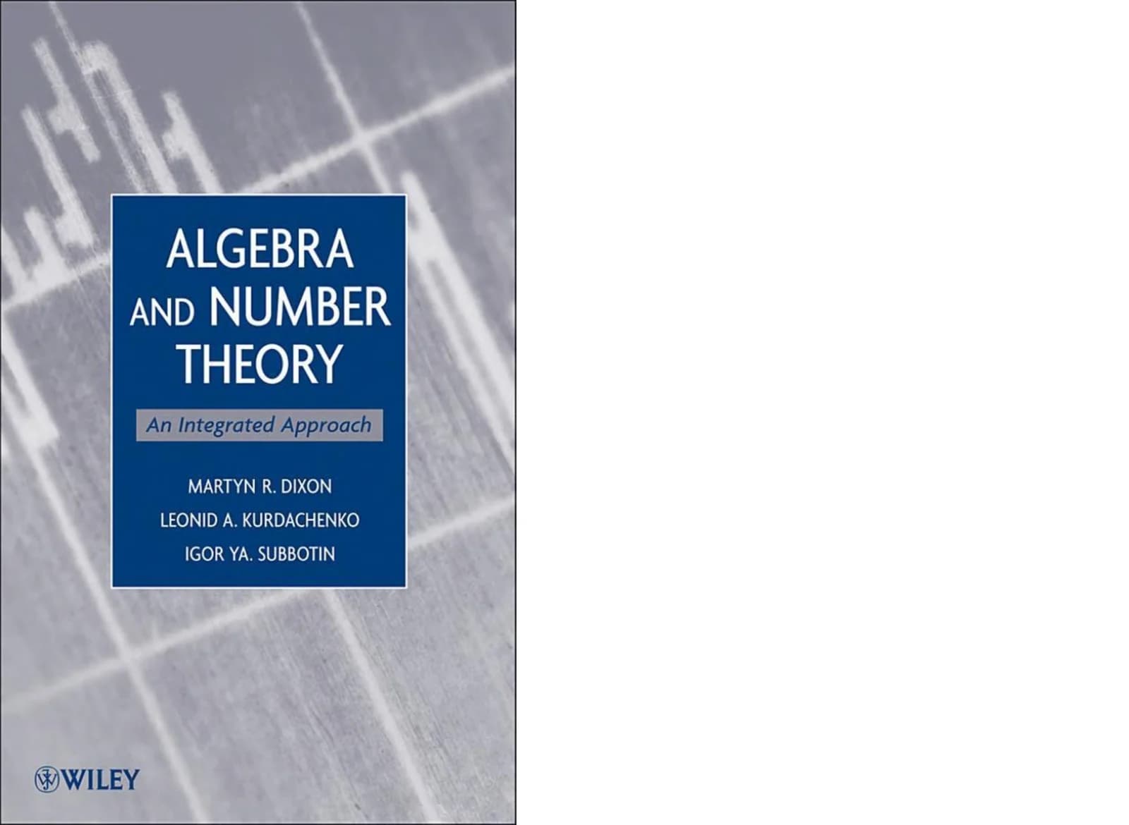 ALGEBRA AND NUMBER THEORY