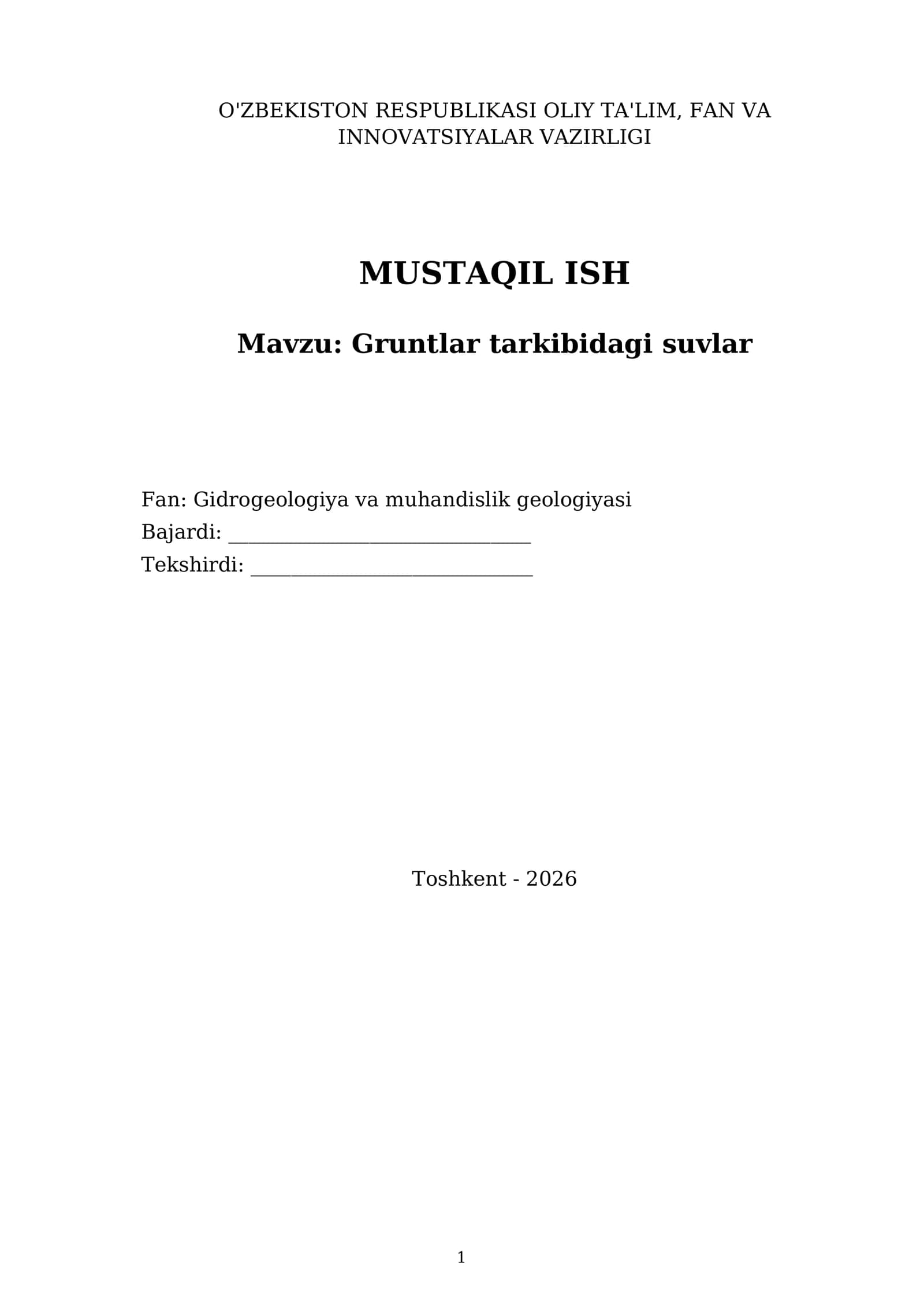 Gruntlar tarkibidagi suvlar