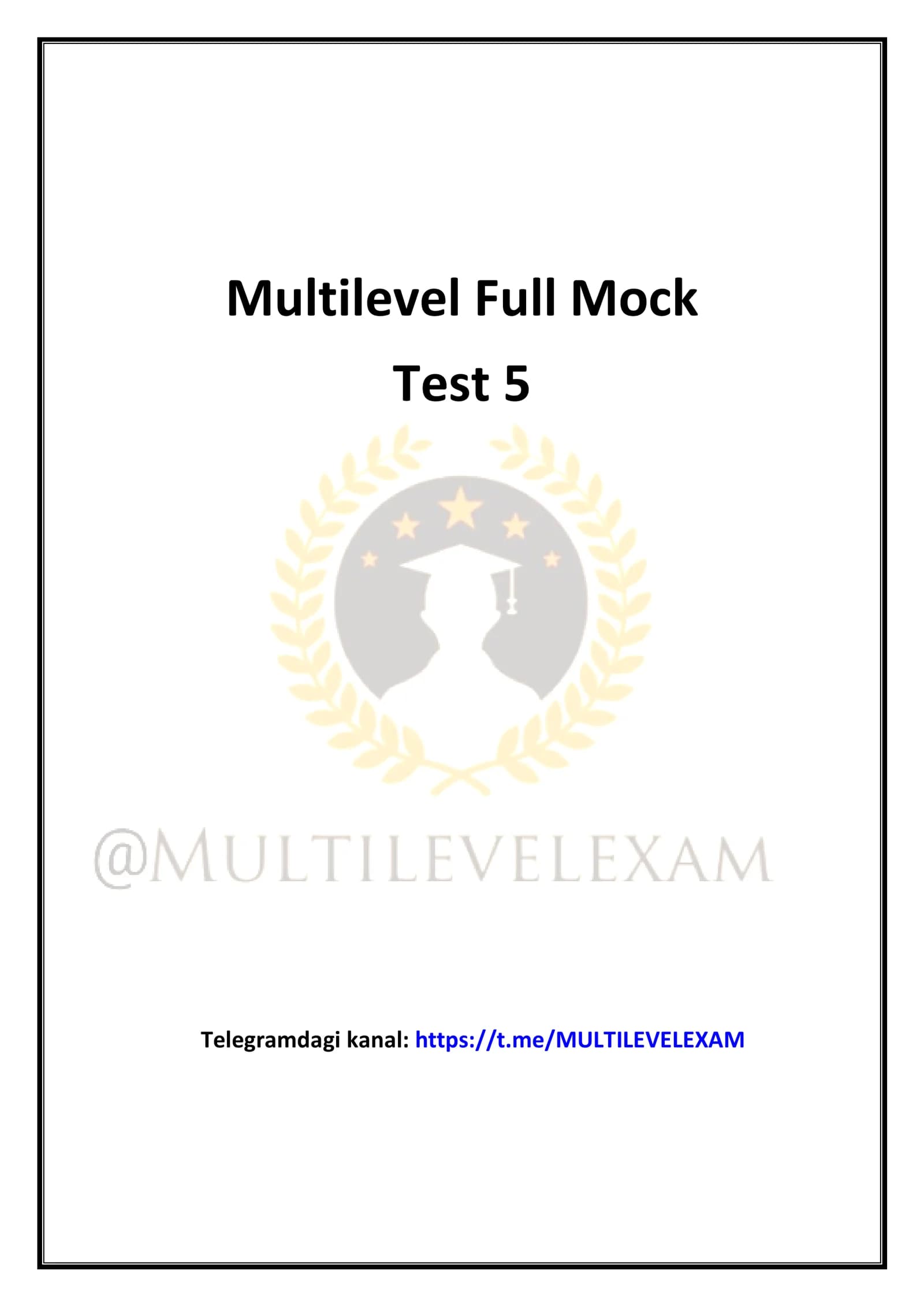 Multilevel Full Mock Test 5