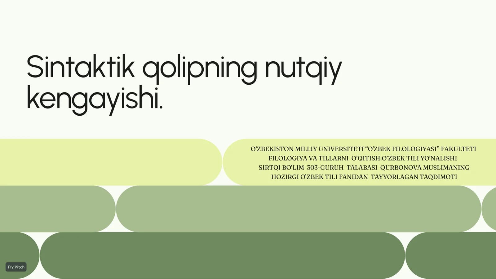 Sintaktik qolipning nutqiy kengayishi