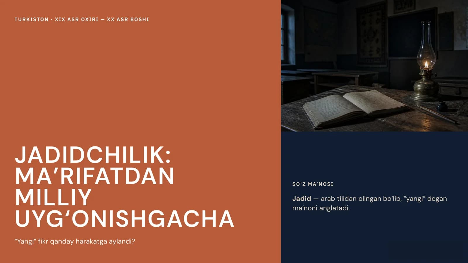 Jadidchilik mavzusi boʻyicha prezentatsiya