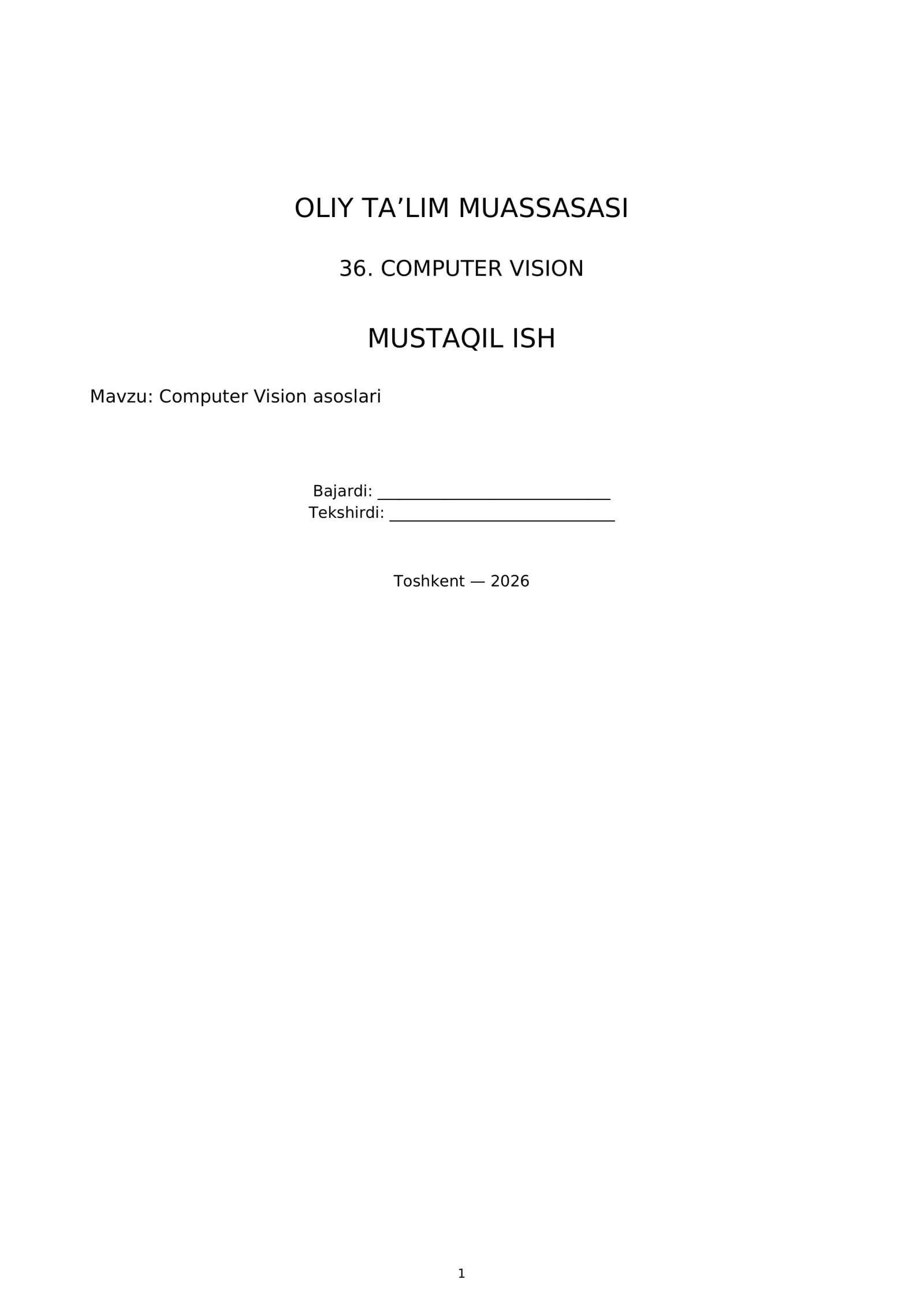 COMPUTER VISION