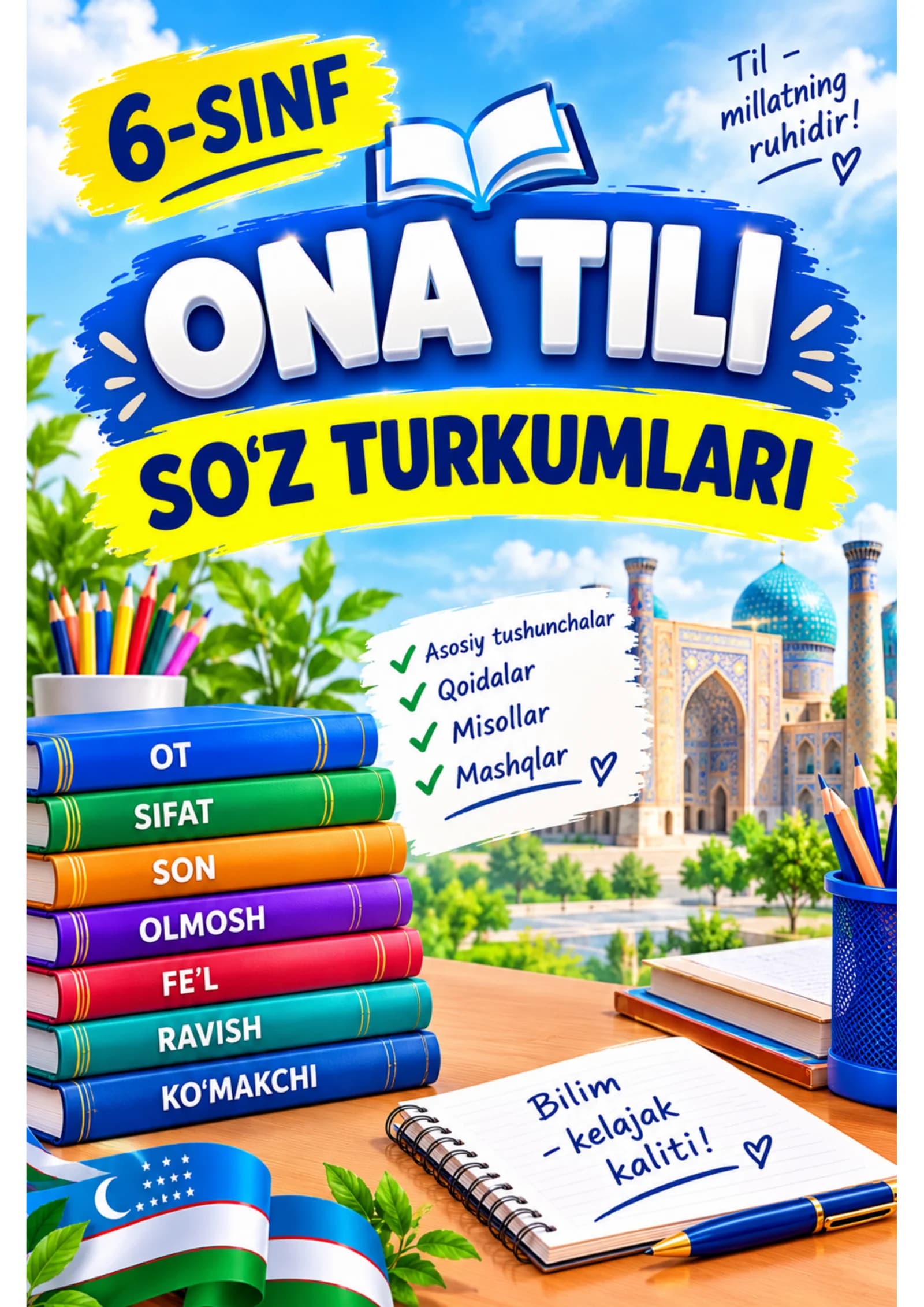 6-SINF ONA TILI soʻz turkumlari