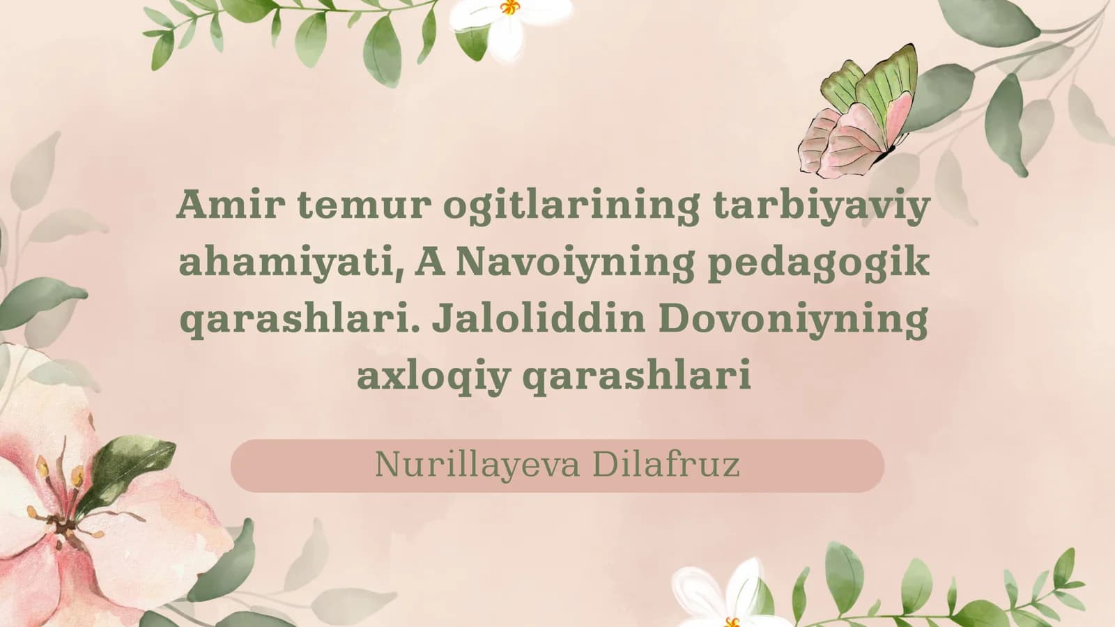 Pedagogik qarashları