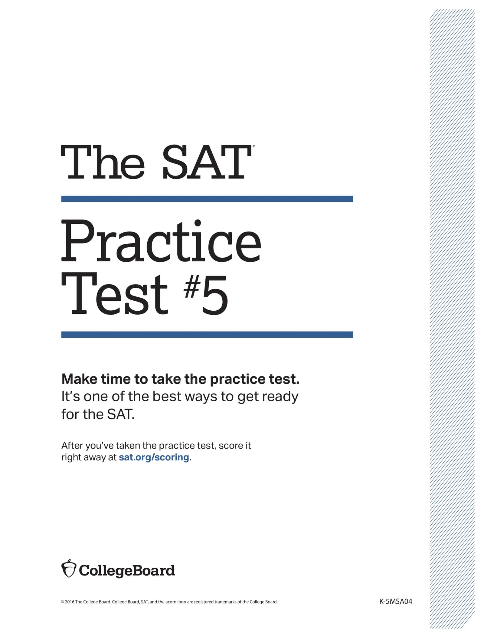 🚀📘 THE SAT PRACTICE TEST #5 📘🚀 ⚡ OFFICIAL SAT PREPARATION PDF ⚡  ━━━━━━━━━━━━━━━━━━