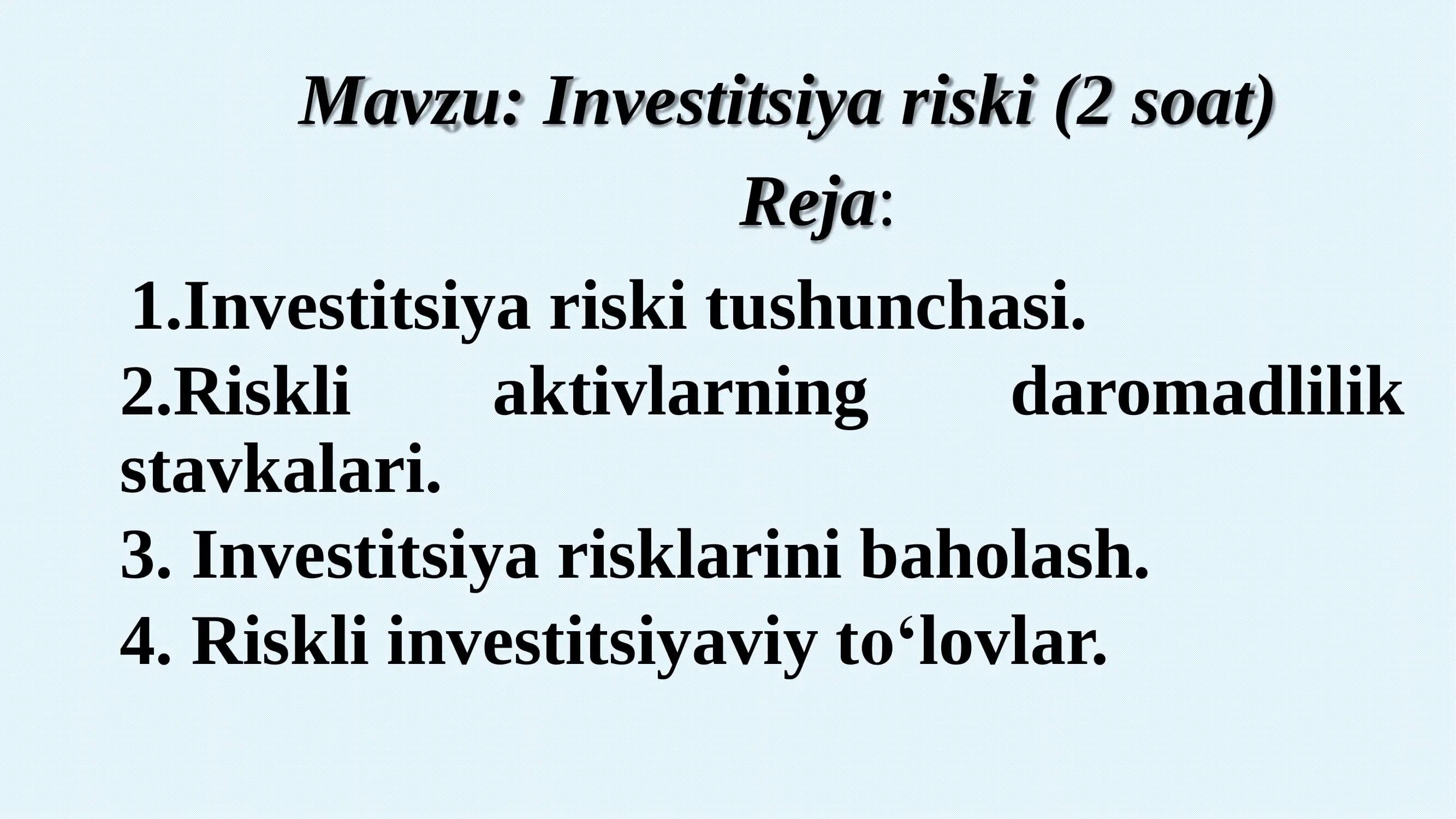 Investitsiya riski