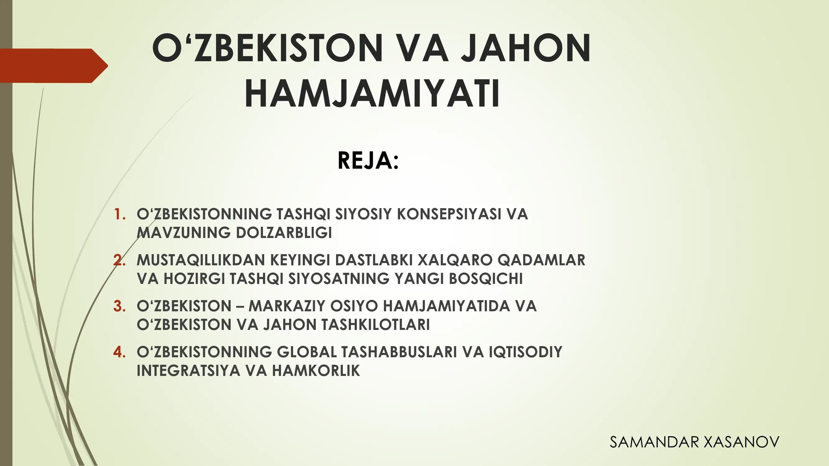 Oʻzbekistonning emg yangi tarixidan slide