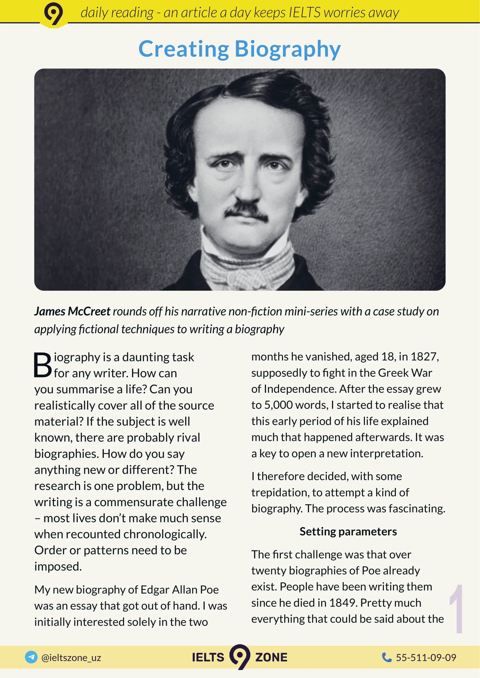 Creating Biography