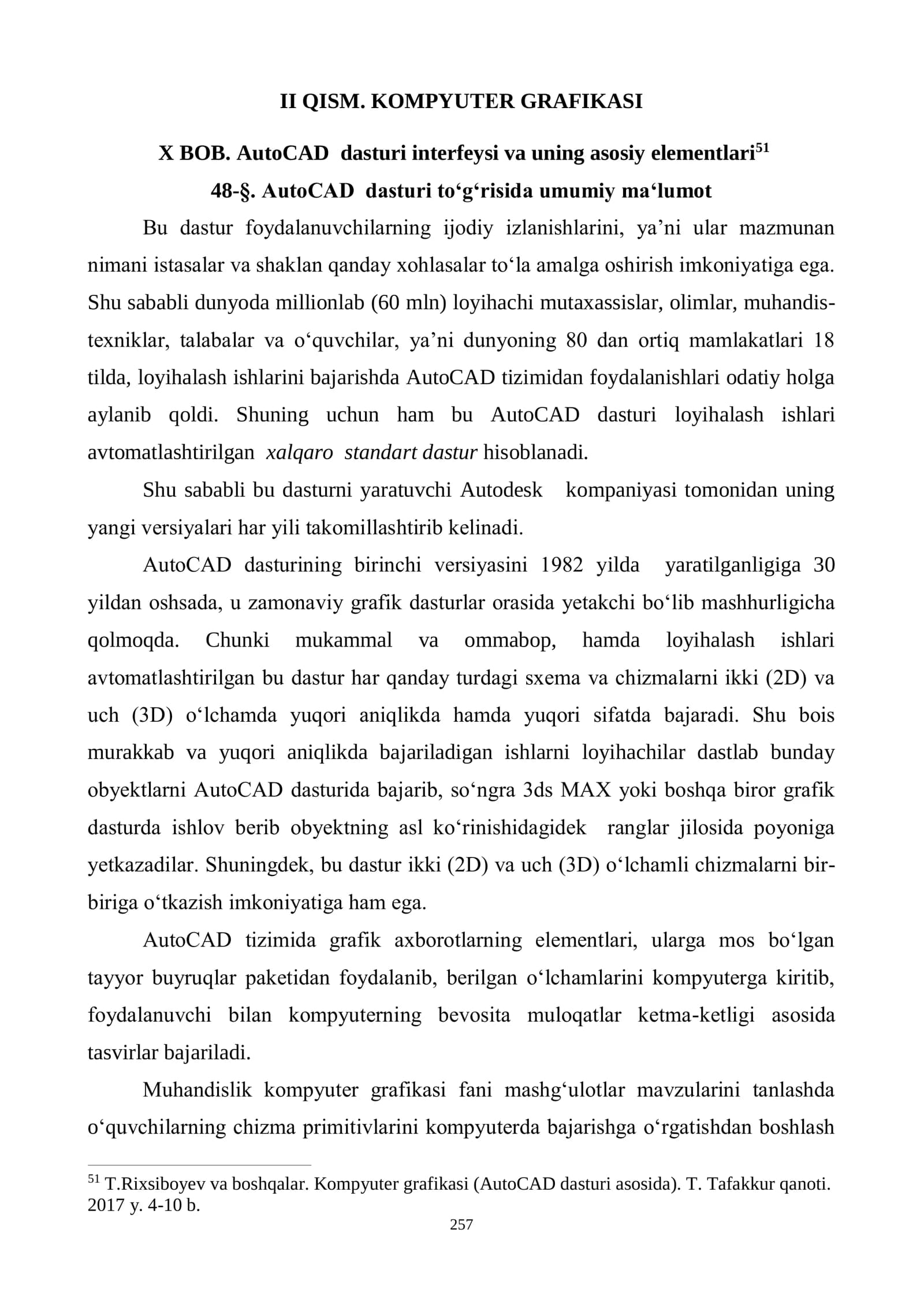 AutoCAD dasturi
