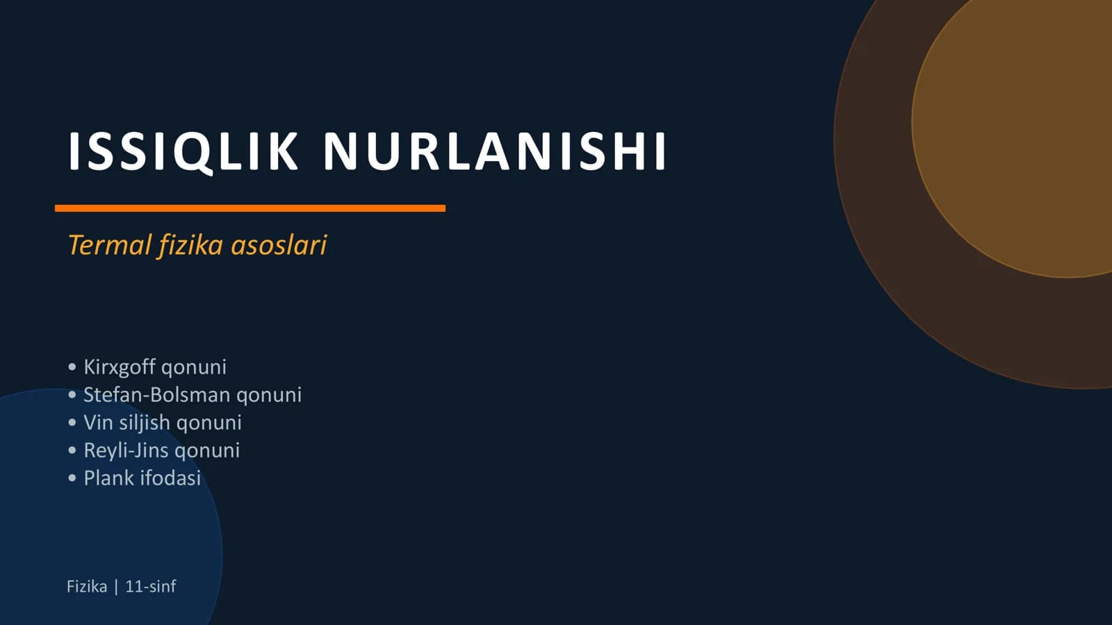Issiqlik nurlanishi taqdimot