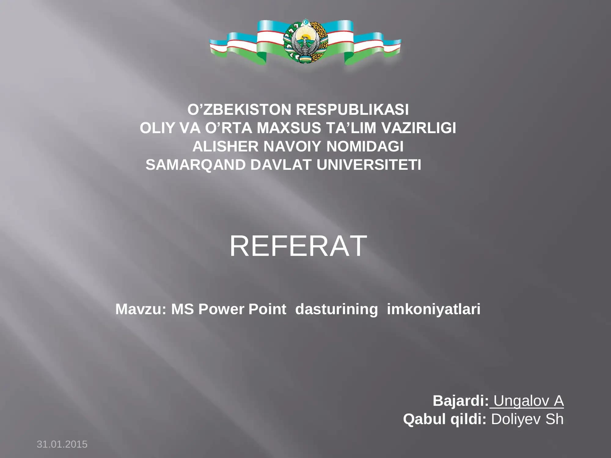 MS Power Point dasturining imkoniyatlari