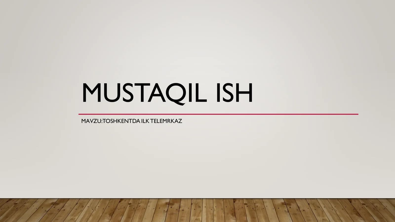 TOSHKENTDA ILK TELEMRKAZ