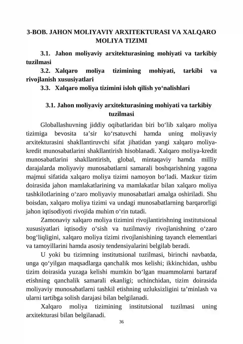 jaxon moliyaviy arxitekturasi