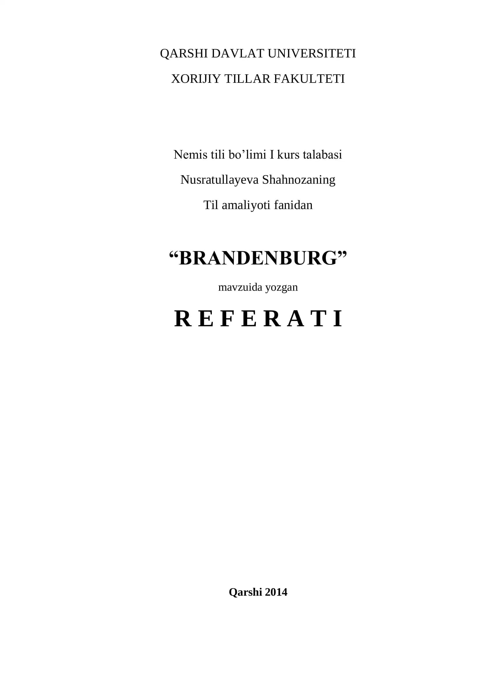 BRANDENBURG