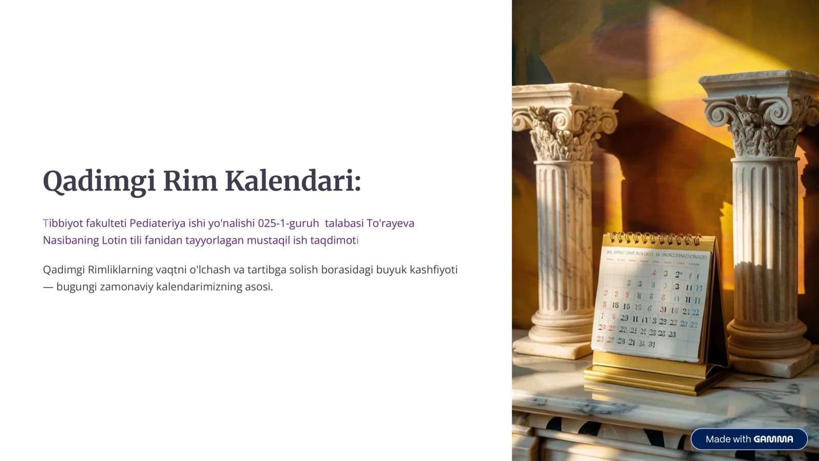 Qadimgi Rim Kalendari
