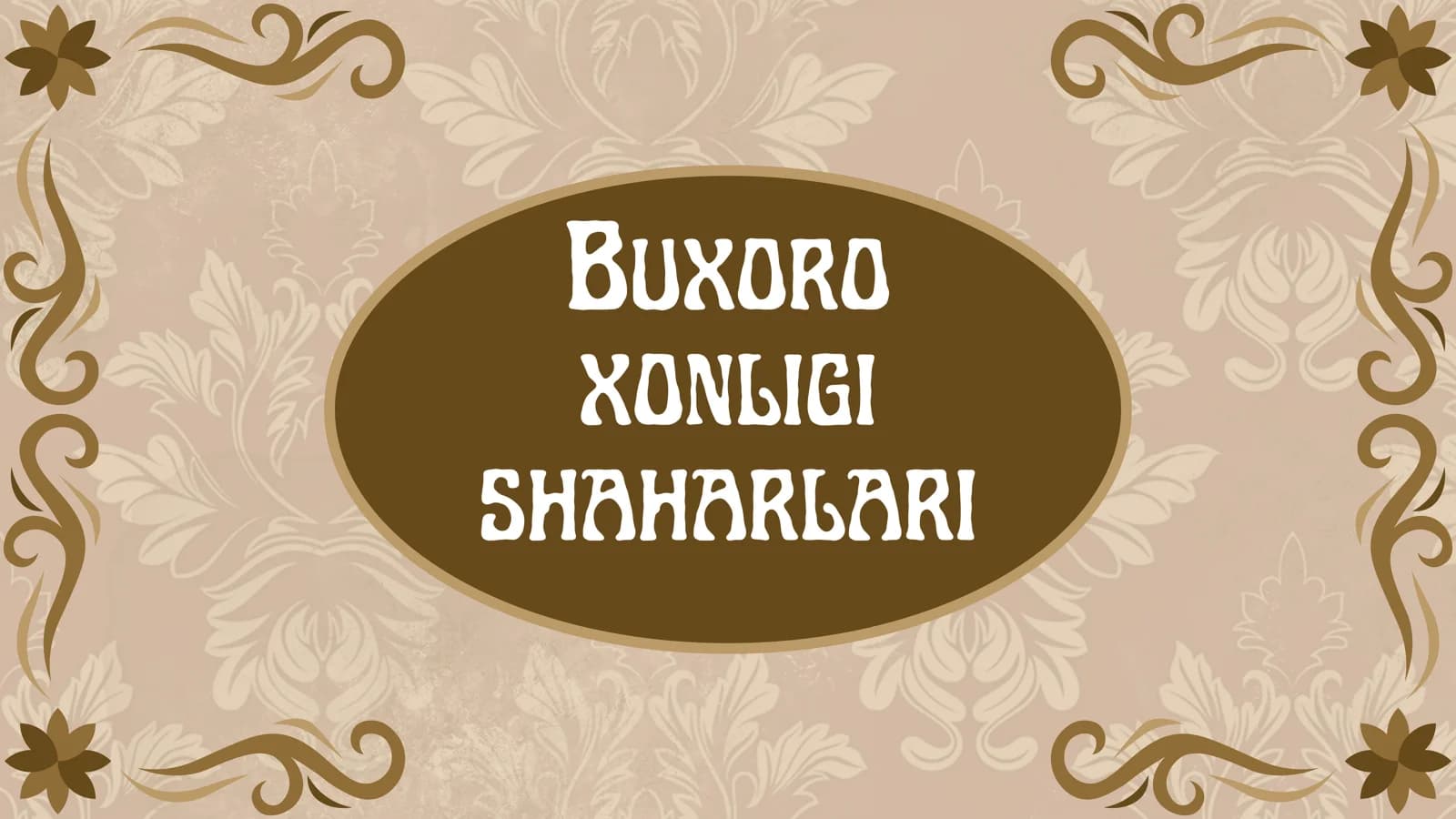BUXORO XONLIGI SHAHARLARINING UMUMIY STRUKTURASI