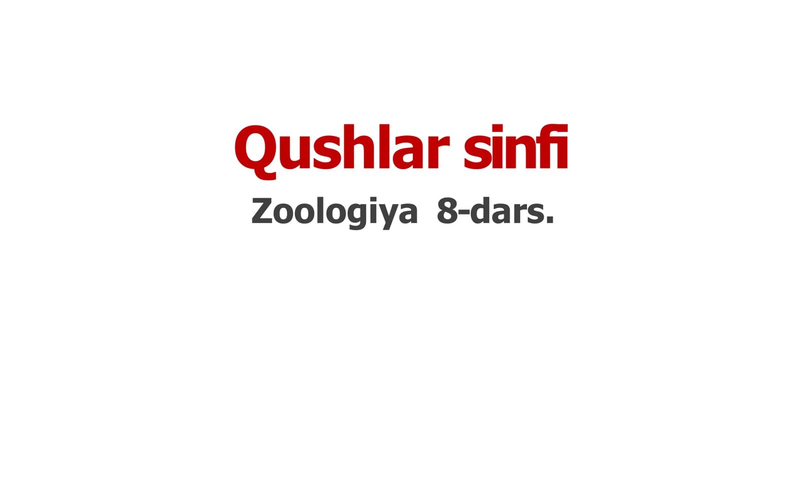 Qushlar sinfi