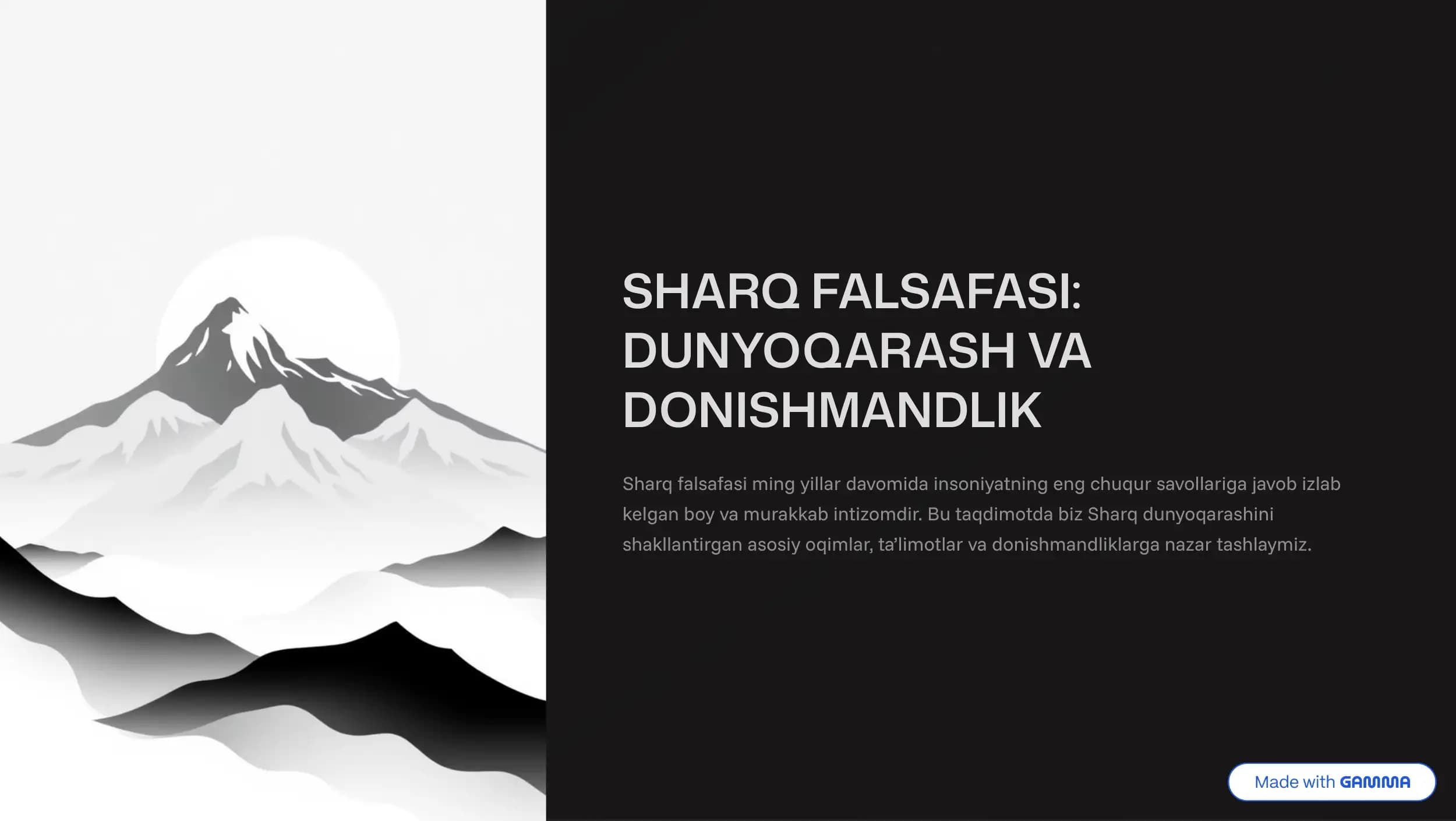 Sharq falsafasi