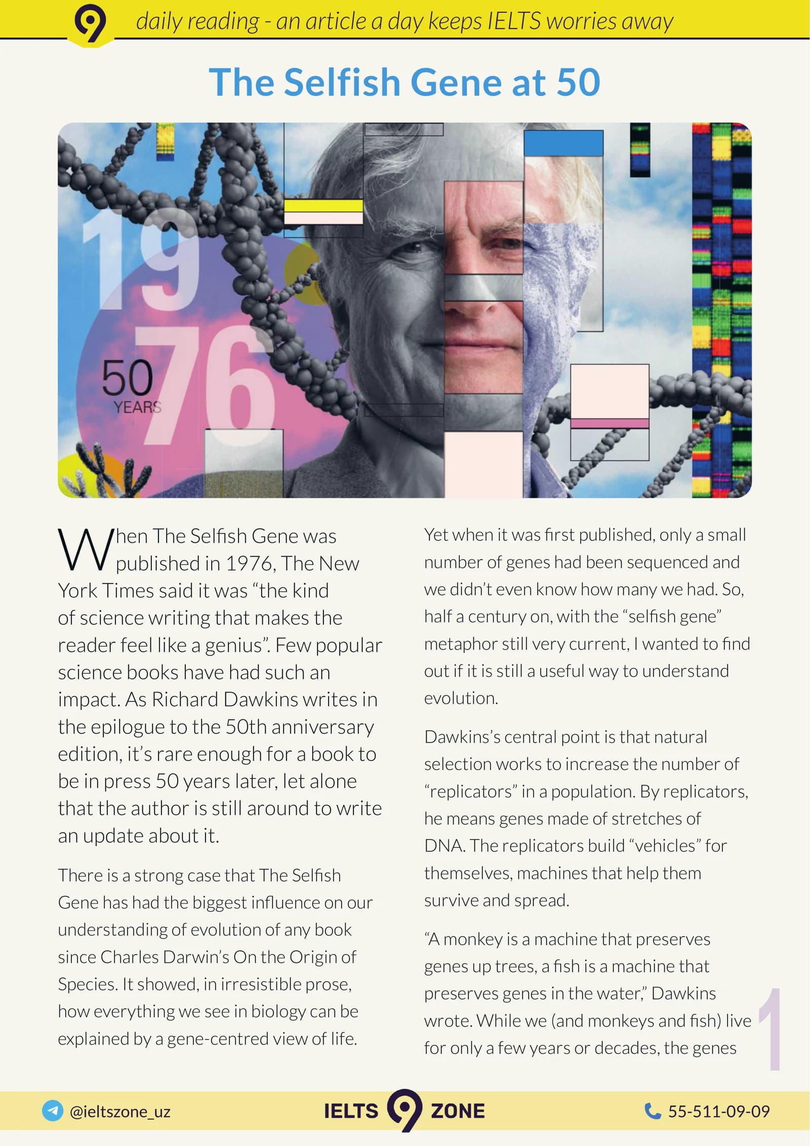 The Selfish Gene at 50