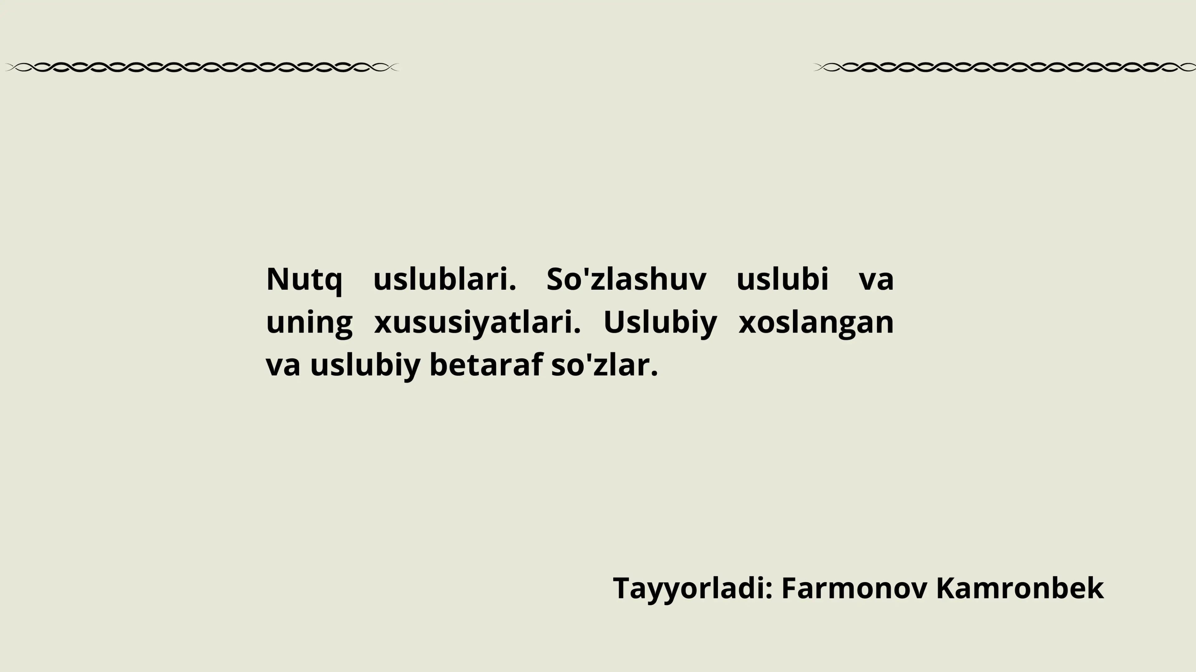 Nutq uslublari