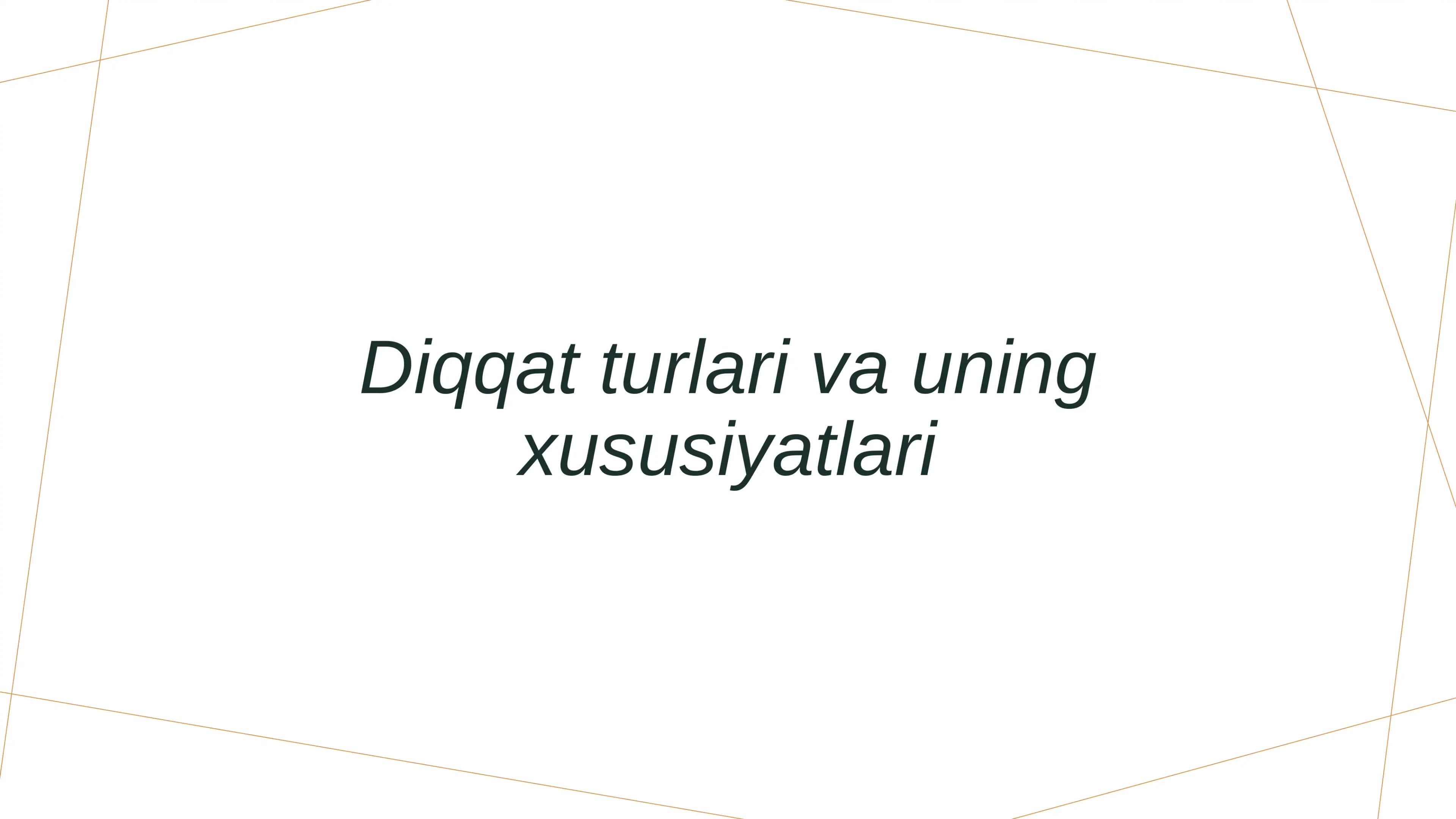 Tanlovli diqqat
