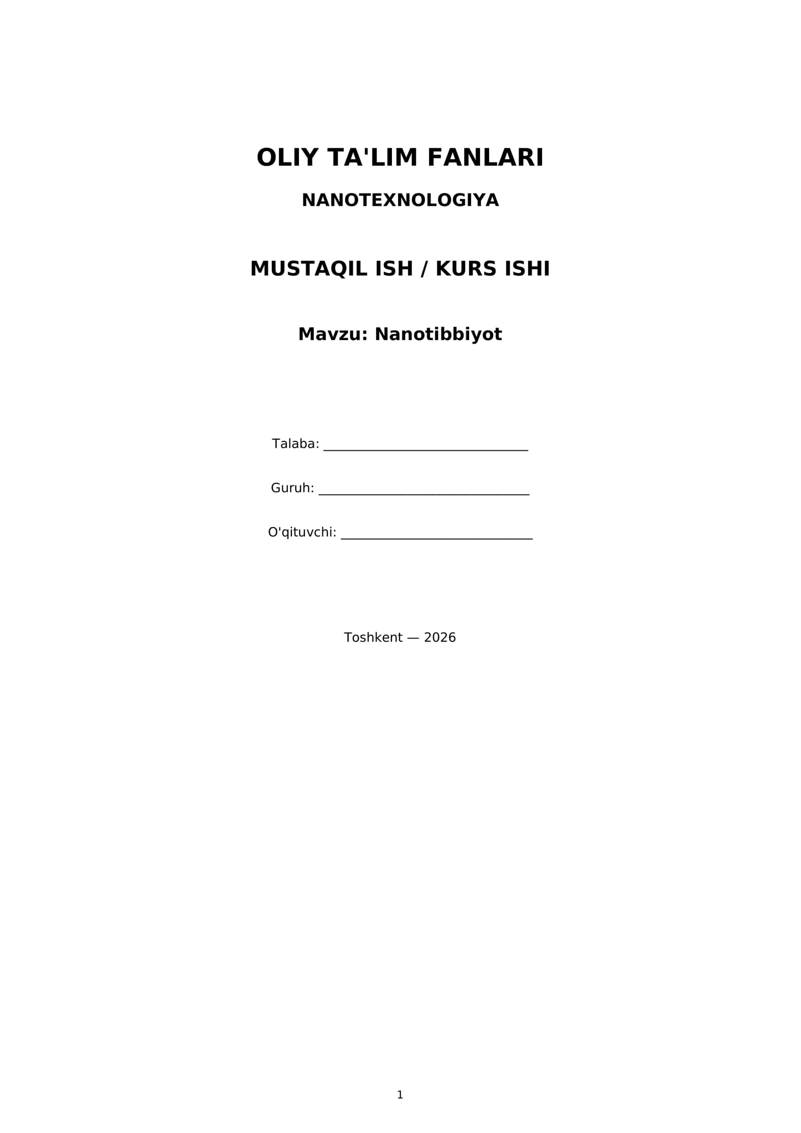 Nanotibbiyot