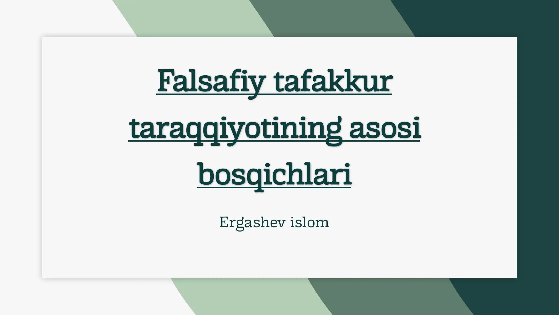 Falsafiy tafakkur