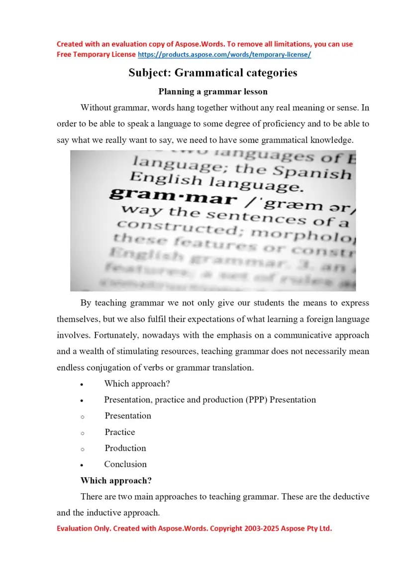 Grammatik kategoriyalar