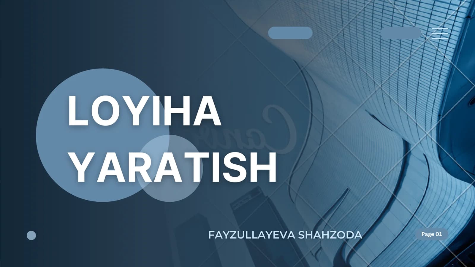 LOYIHA YARATISH