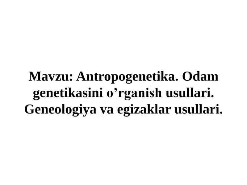 Antropogenetika