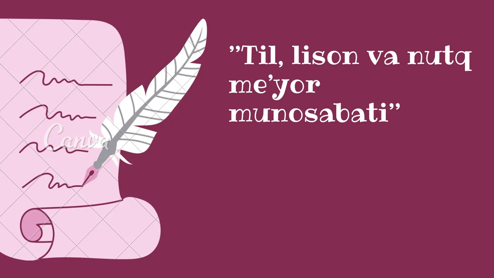 Til, lison va nutq me’yor munosabati