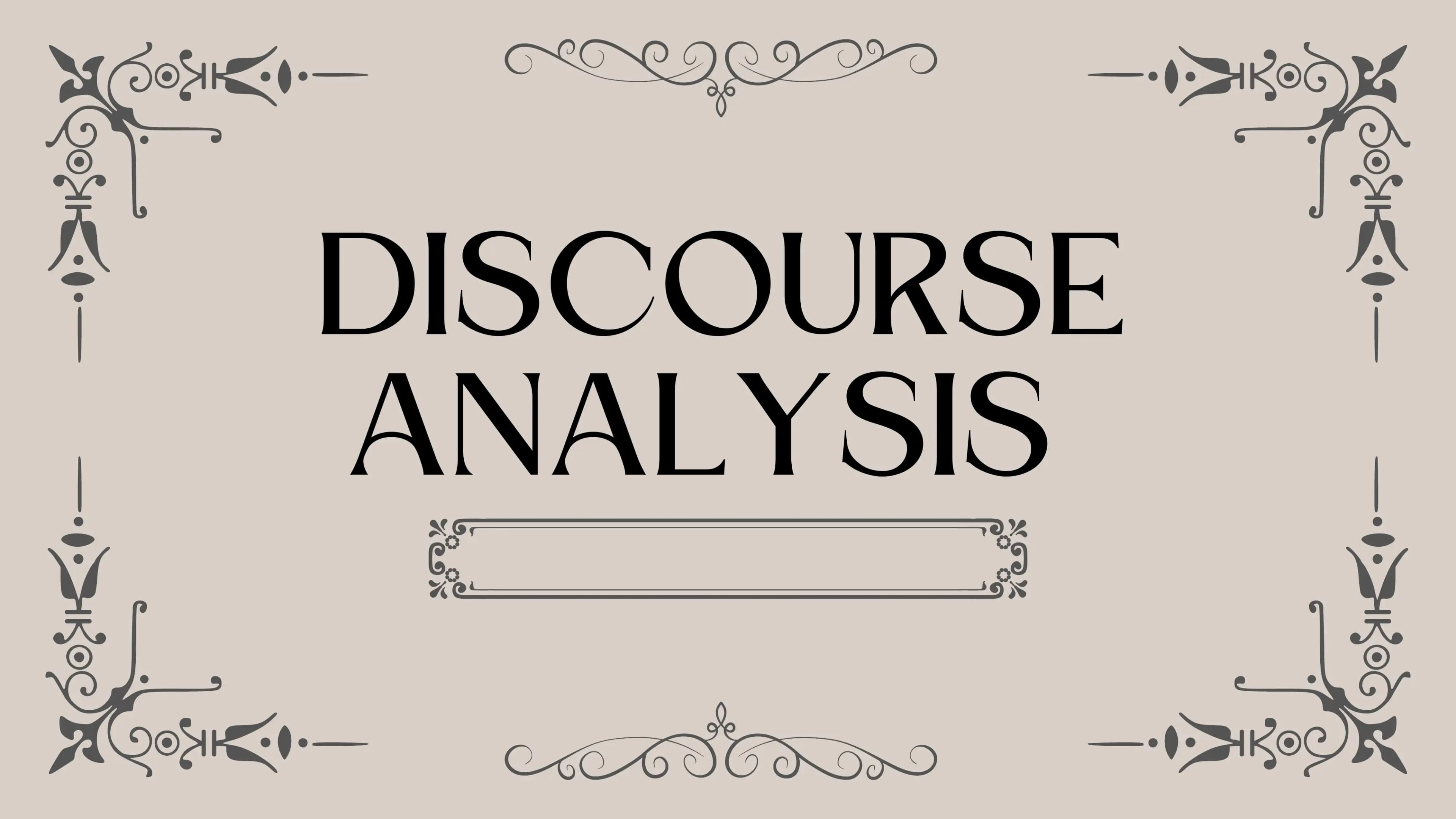 Discourse analysis