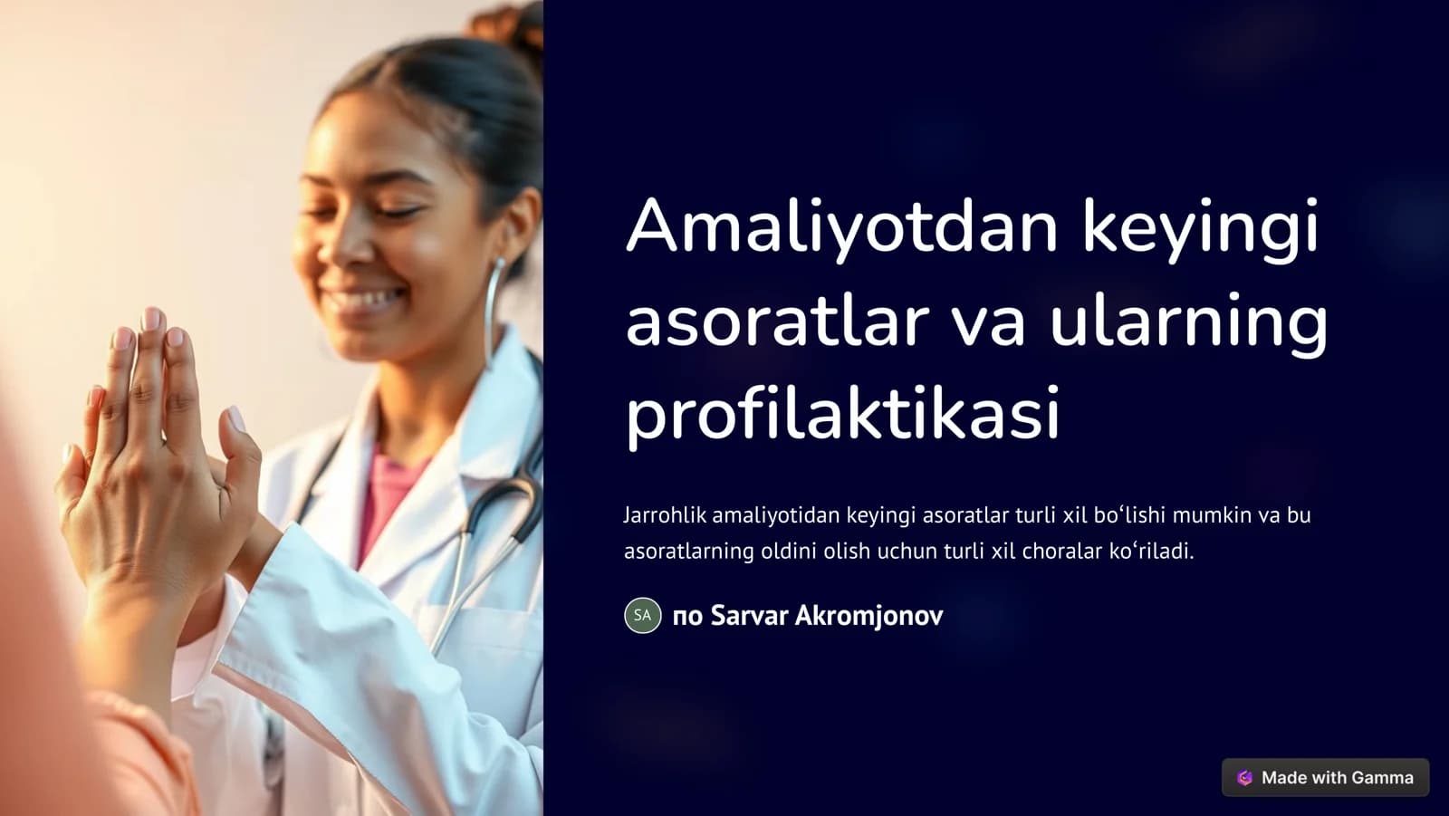 Amaliyotdan keyingi
