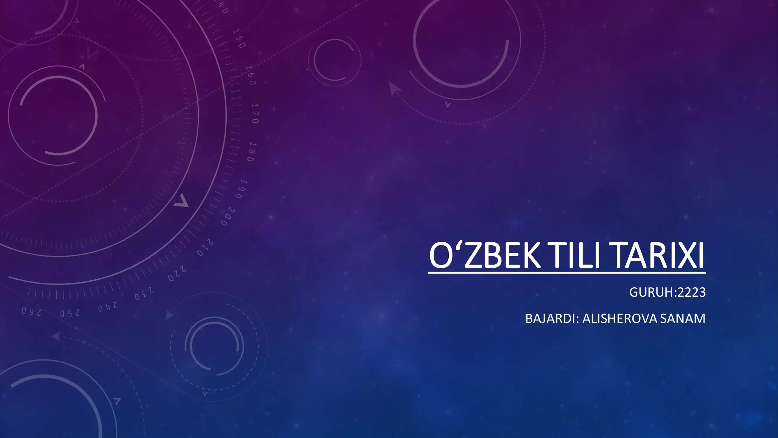 Oʻzbek Tili Tarixi